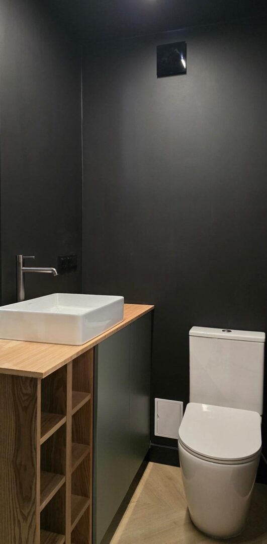 L15 XL Showroom bathroom – countertop washbasin and toilet