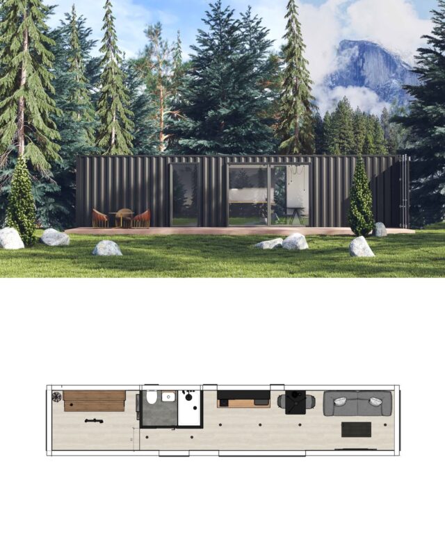 Our compact container homes offer a modern and sustainable alternative to traditional living. From cozy living spaces to beautiful outdoor areas, we’ve got everything you need to make living small feel like living large 💪 L30.5 🏡#containerhome #containerhouse #shippingcontainerhome #shippingcontainerhouse #tinyhome