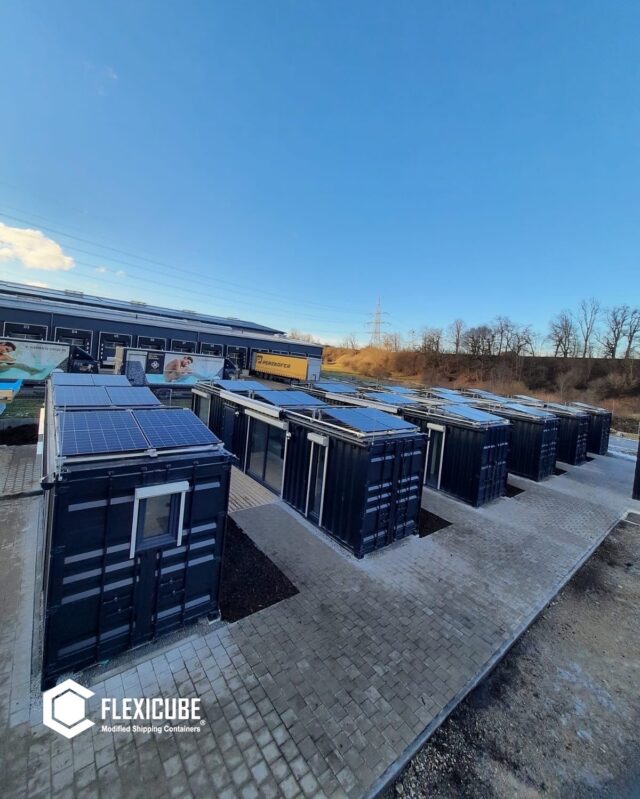 Container homes + solar panels = the perfect match! ☀️ L30.7#ContainerHome #SolarPower #EcoLiving #TinyHome #containerhouse #containeroffice #summerhouse #gardenhouse #gardenoffice #containersolutions #modifiedcontainers #glamping #shippincontainerhome #shippingcontainerhomes #vacationhomes #customhome #customhomes #tinyhome #tinyhouse #modernhomes #photovoltaic #flexicube