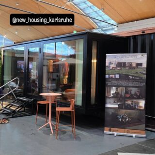 Karlsruhe Messe, Germany. You can still visit us @new_housing_karlsruhe #containergardening #livingandtravel #mobilehome #hermitainer