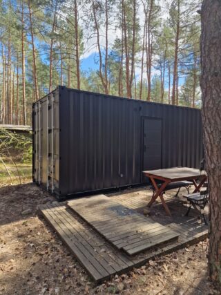 A little home in the woods 🌲✨L15XL combines smart design, comfort and a perfect connection with nature 🌲 6 x 3m, big on possibilities 🏡#containerhome #containerhouse #tinyhome #airbnb #modernhome